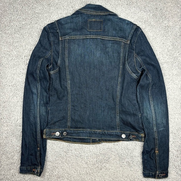 Levi's Jacket Womens Medium Denim Trucker Classic Dark Wash Outerwear Party - Picture 4 of 4